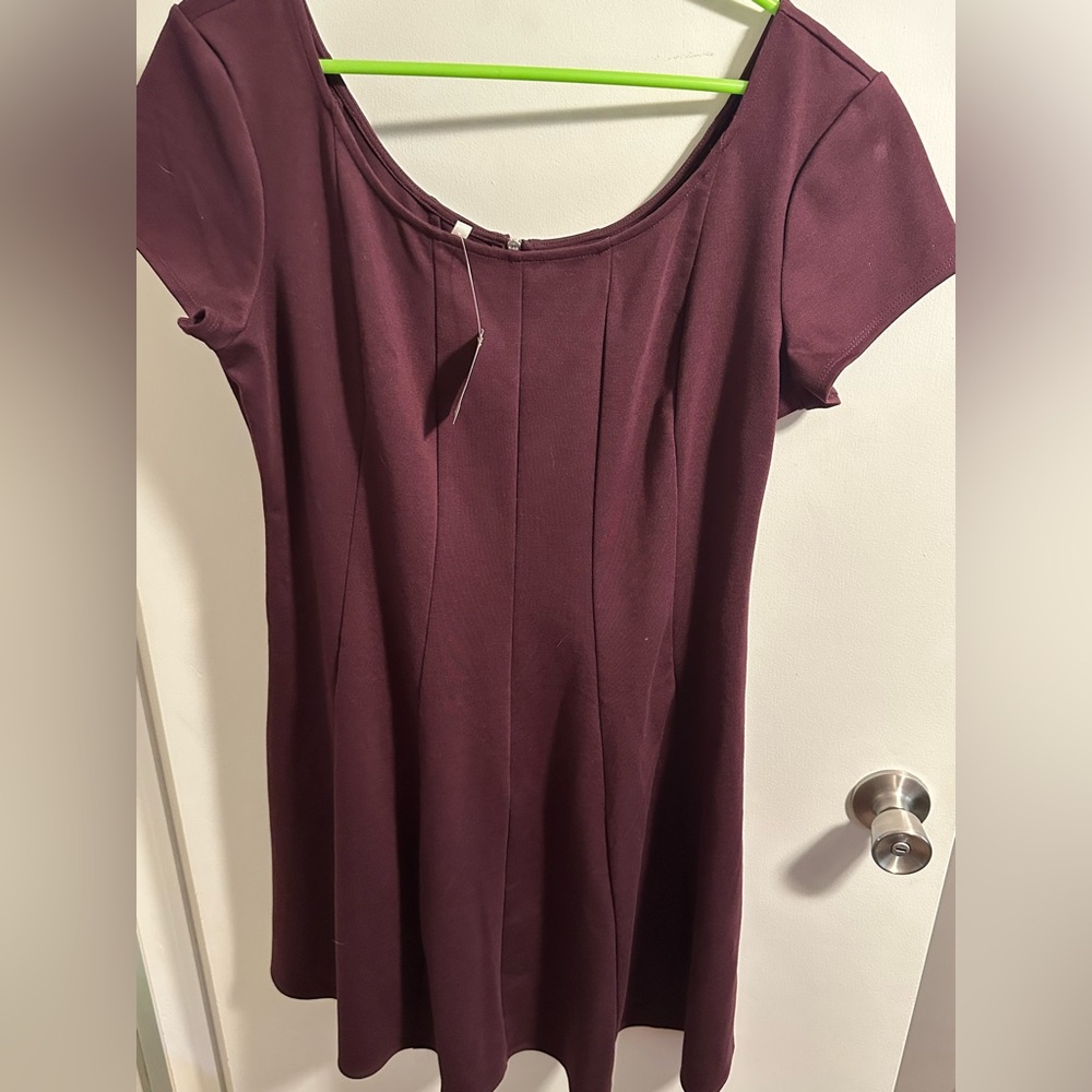 Maurices Deep Purple Short Sleeve Dress